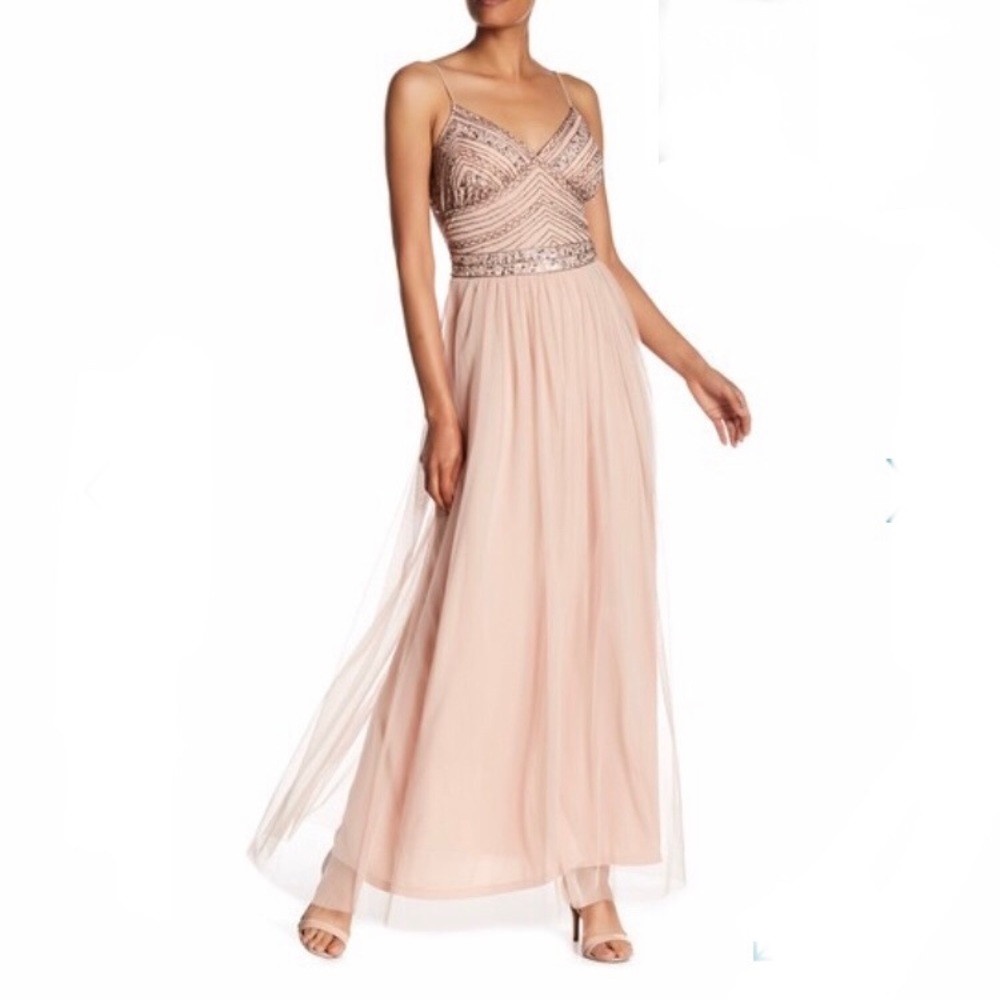 MARINA | BLUSH BEADED GOWN